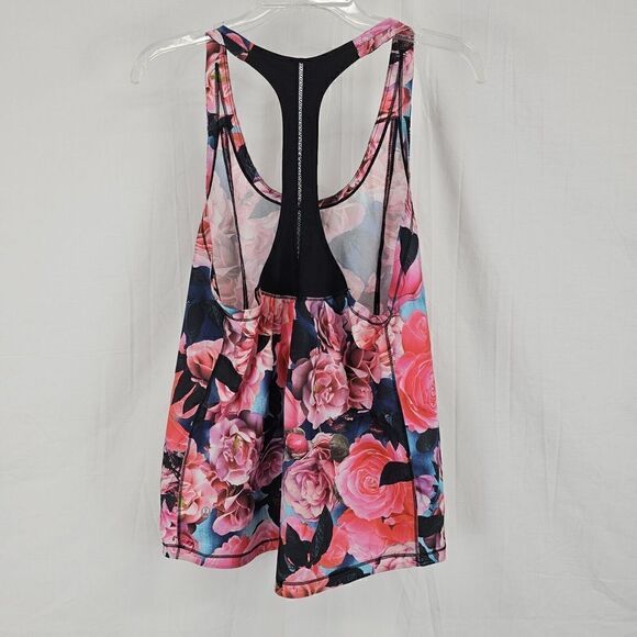 Lululemon Lightened Up Singlet Womens Size 8 Secret Garden Black Pink Floral - Picture 5 of 7